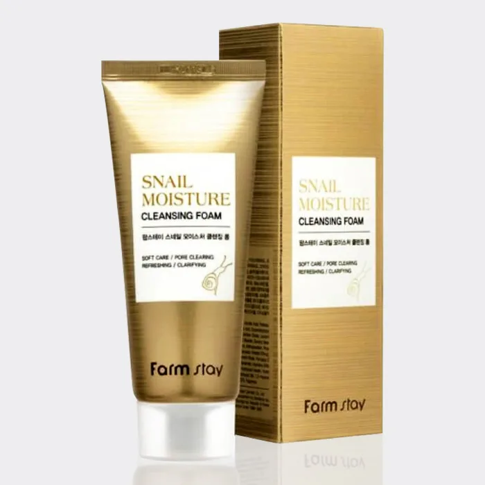 فوم شستشوی مرطوب کننده حلزون فارم استی  100 میل مدل Snail Moisture Cleansing Foam