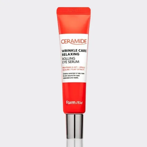 سرم رولی دور چشم سرامید ضد چروک فارم استی حجم 25 میل مدل Ceramide Wrinkle Care Relaxing Rolling Eye Serum