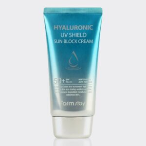 کرم ضد آفتاب آبرسان فارم استی SPF50 حجم 70 گرم مدل Farm Stay Hyaluronic UV Shield Sun Block Cream