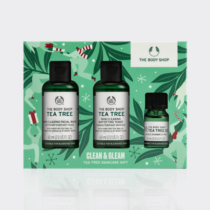 کیت تی تری (درخت چای) بادی شاپ مدل The body shop clean & gleam tea tree skincare