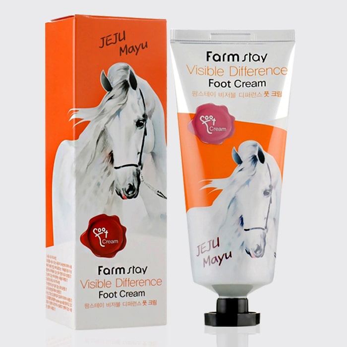 کرم پا روغن اسب فارم استی مدل Farm Stay Visible Difference Foot Cream (jeju maya)