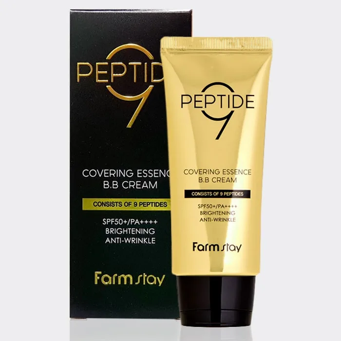بی بی کرم پپتید فارم استی حجم 50 گرم مدل Farm Stay Covering Essence B.B Cream spf50