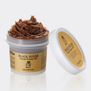 ماسک شکر سیاه اسکین فود مدل SKINFOOD Black Sugar Mask Wash Off