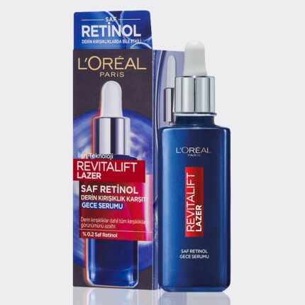 سرم شب ضد چروک رتینول لورآل مدل L'Oréal Revitalift Laser Pure Retinol Deep Wrinkle Night Serum