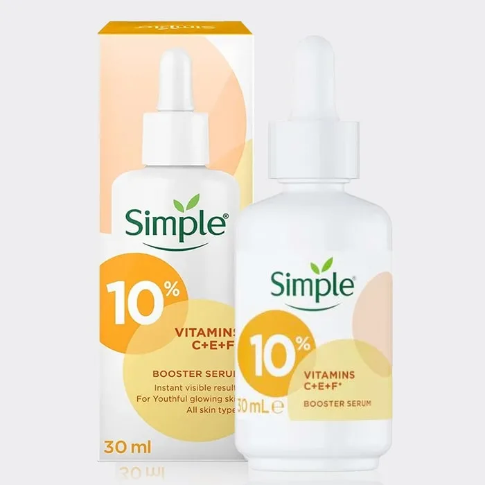 سرم ویتامین سی سیمپل مدل Simple Vitamin C+E+F Booster Serum