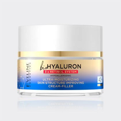 کرم فیلر جوانساز بیوهیالورون اولاین EVELINE bioHyaluron Ultra-Moisturizing Skin Structure improving Cream-Filler 50ml