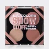 1-l.a colors blush highlight palett پالت رژگونه هایلایتر ال ای کالرز