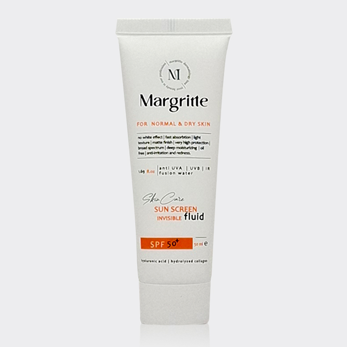 1-margrite-sun-screen-dry-skinn فلوئید ضد آفتاب پوست نرمال تا خشک مارگریت