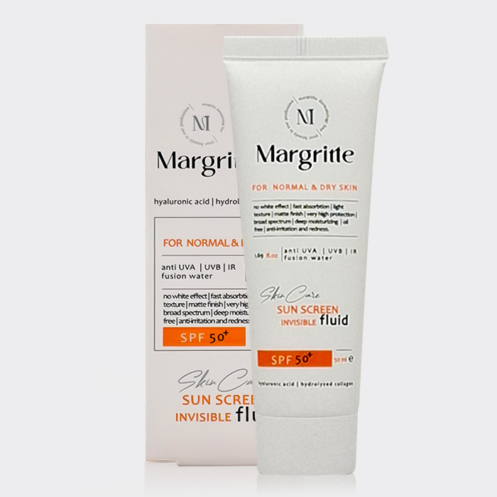 2-margrite-sun-screen-dry-skinn فلوئید ضد آفتاب پوست نرمال تا خشک مارگریت