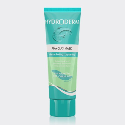 1-hydroderm-AHA-clay-mask ماسک لایه بردار و روشن کننده خاک رس و AHA هیدرودرم