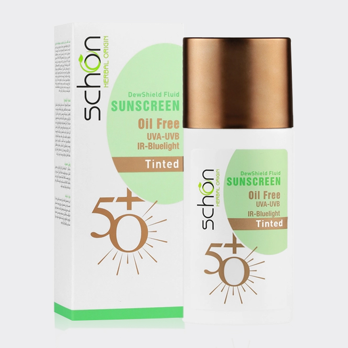 2-schon-tinted-sunscreen فلوئید ضد آفتاب رنگی دیوشیلد شون