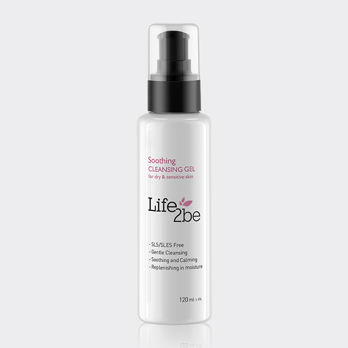 1-life-2-be-soothing-cleansing-gel ژل شستشو پوست خشک و حساس لایف تو بی