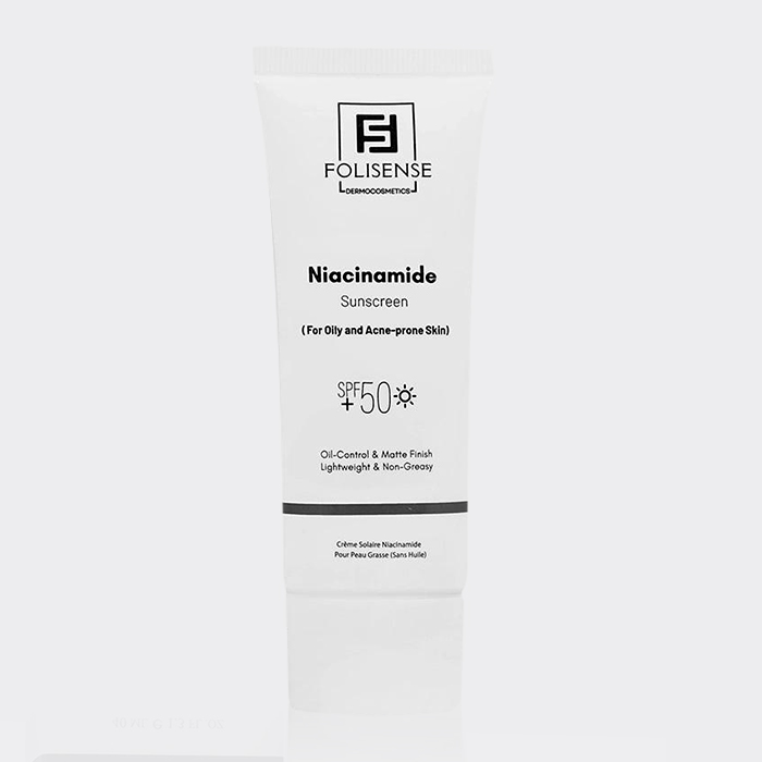 1-folisense-niacinamide-sunscreen-oily ضد آفتاب پوست چرب نیاسینامید فولیسنس