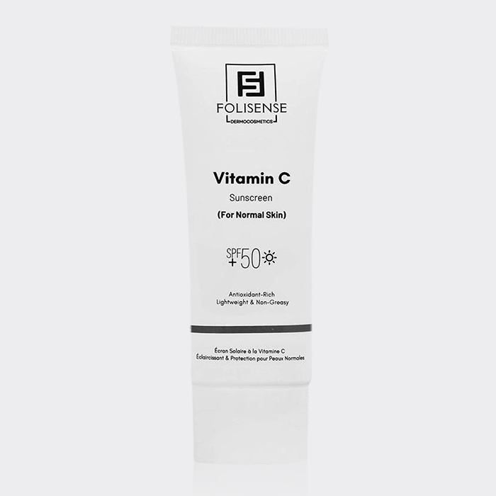 1-folisense-vitamin-c-sunscreen-normal کرم ضد آفتاب روشن کننده ویتامین سی فولیسنس