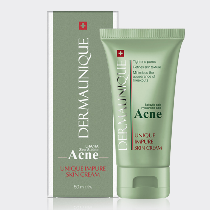 2-dermaunique-acne-skin-cream کرم مرطوب کننده ضد جوش درمایونیک
