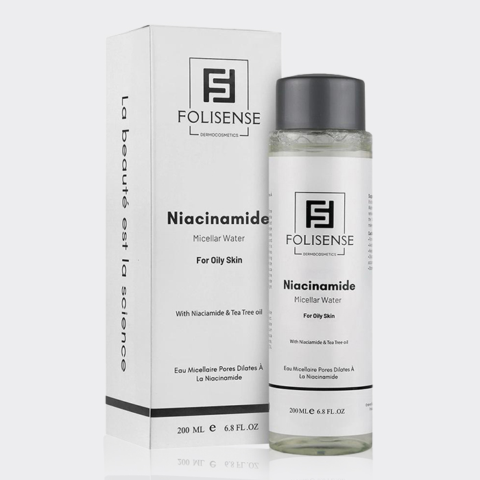 2-folisense-niacinami-micellar-water میسلار واتر پوست چرب نیاسینامید فولیسنس