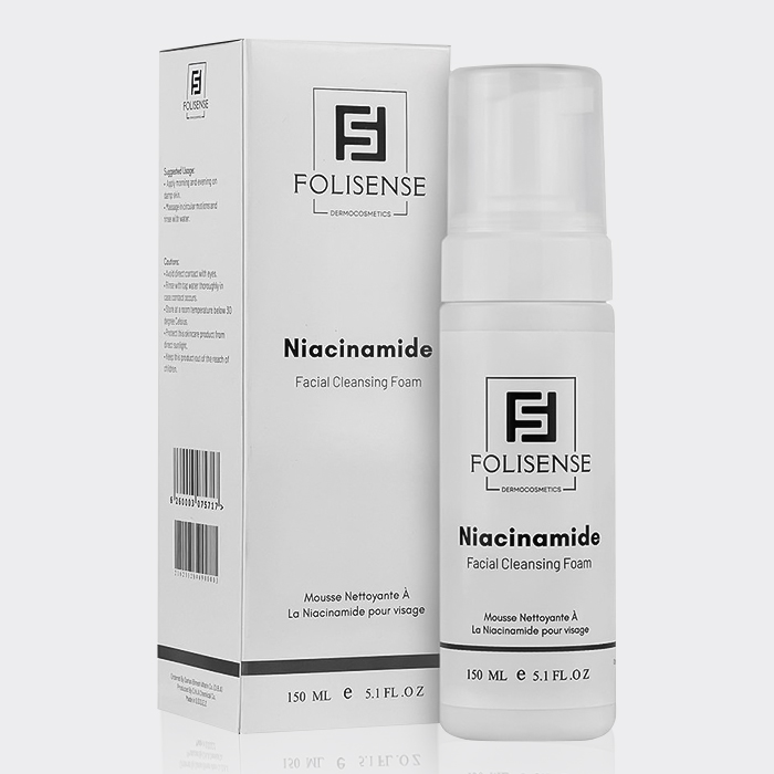 2-folisense-niacinamid-cleansing-foam فوم شستشو نیاسینامید فولیسنس