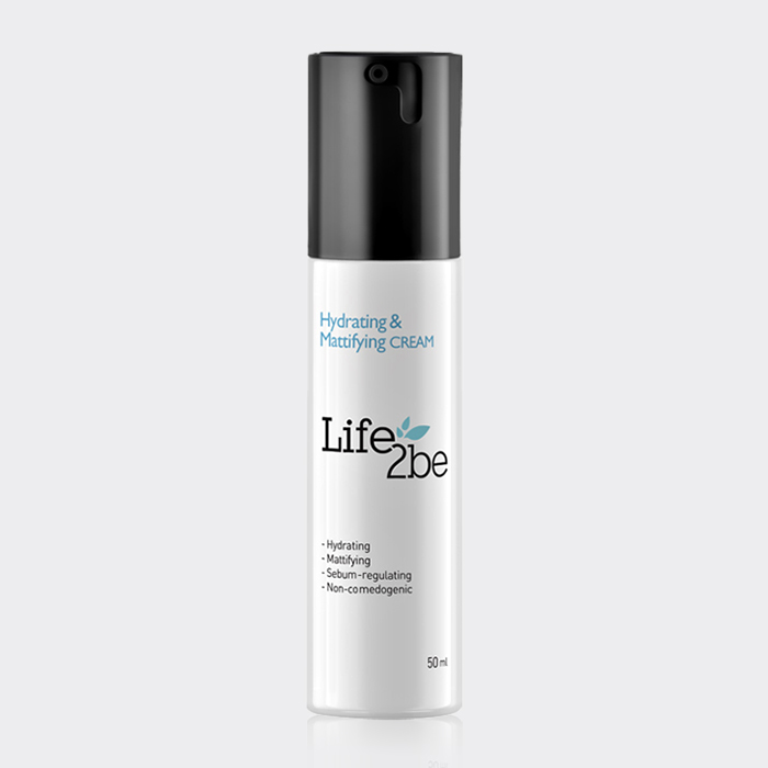 1-life-2-be-hydrating-&-mattifying-cream کرم آبرسان و مات کننده لایف تو بی