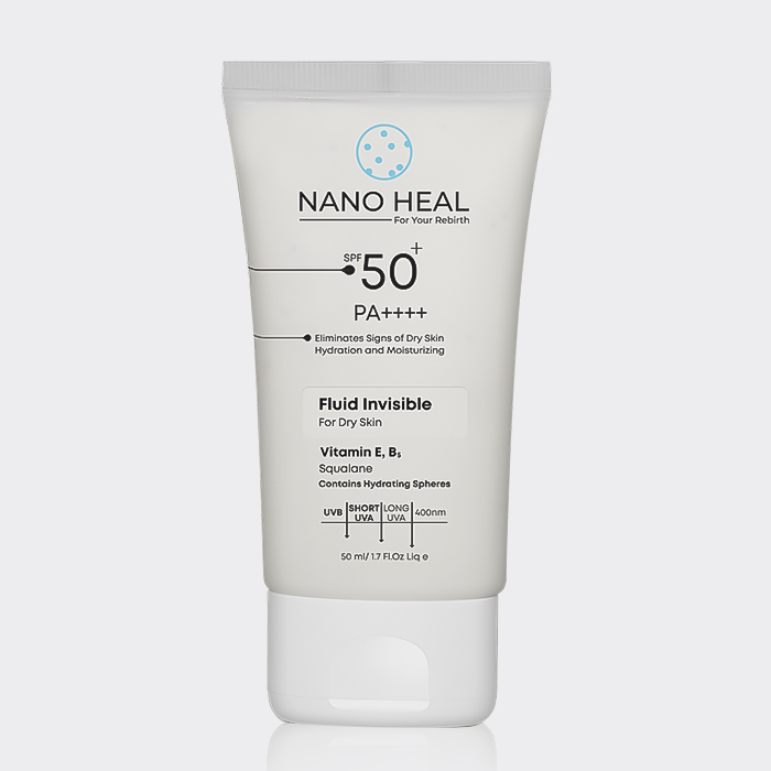 1-nano-heal-dry-sunscreen فلوئید ضد آفتاب پوست خشک نانو هیل