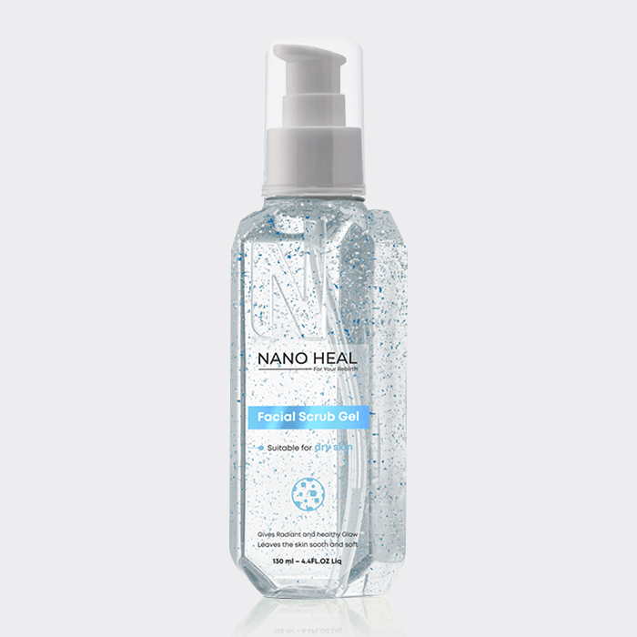 1-nanoheal-facial-scrub-gel-dry ژل اسکراب شستشو پوست خشک نانو هیل