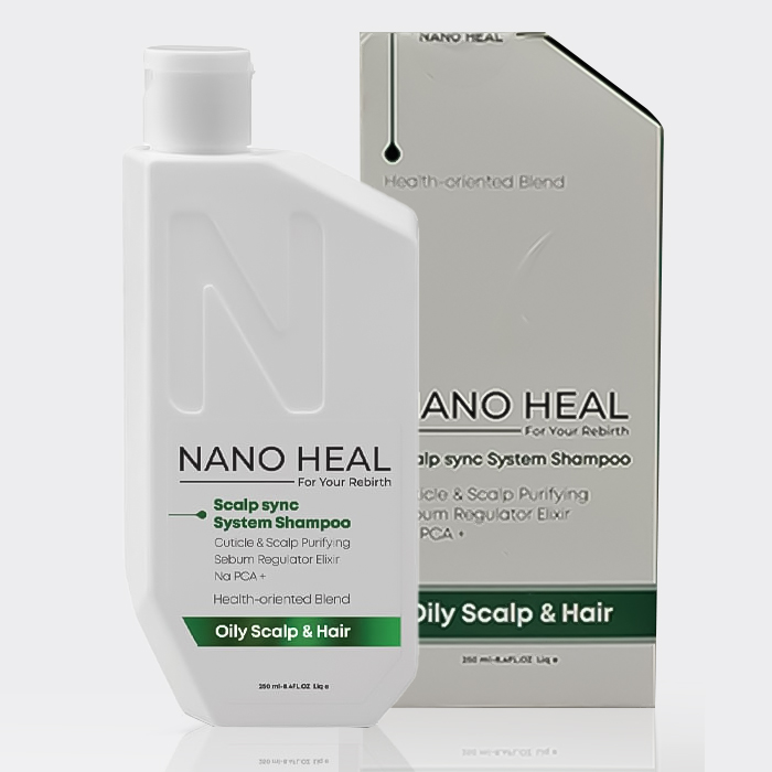 2-nanno-heal-scalp-synce-system-shampoo شامپو متعادل کننده مو و کف سر چرب نانو هیل