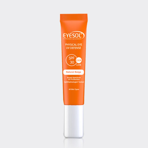 1-eyesol-physical-eye-uv-defense کرم ضد آفتاب دور چشم رنگی آیسول