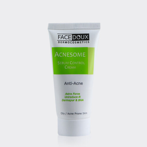 1-facedoux-acnesome-anti-acne-cream کرم ضد جوش و کنترل چربی آکنه زوم فیس دوکس برای کاهش آکنه، کنترل چربی پوست و جمع شدن منافذ باز