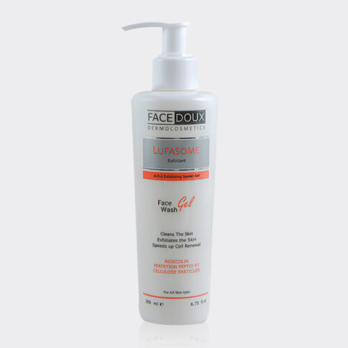 1-facedoux-lufasome-face-wash-gel ژل شستشو و لایه بردار لوفازوم فیس دوکس