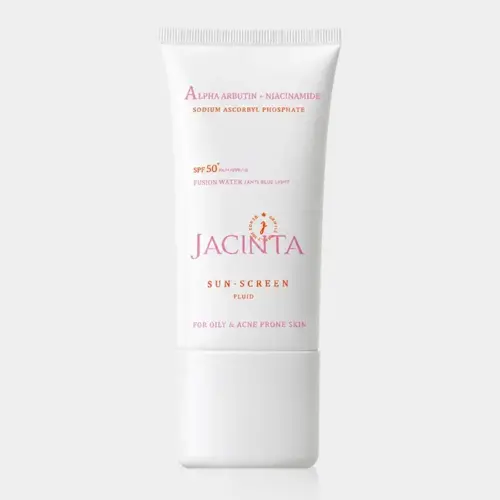 1-jacinta sunscreen oily skin copy فلوئید ضد آفتاب روشن کننده پوست چرب ژاکینتا