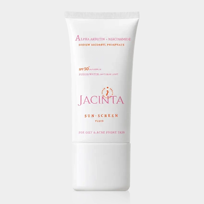 1-jacinta sunscreen oily skin copy فلوئید ضد آفتاب روشن کننده پوست چرب ژاکینتا
