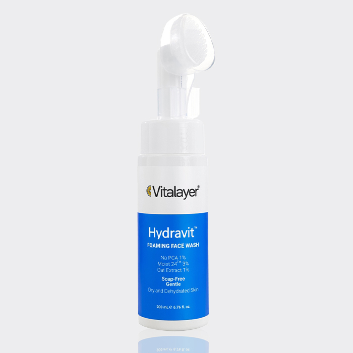 1-vitalayer-hydravit-foam فوم شستشو براش دار هیدراویت ویتالیر