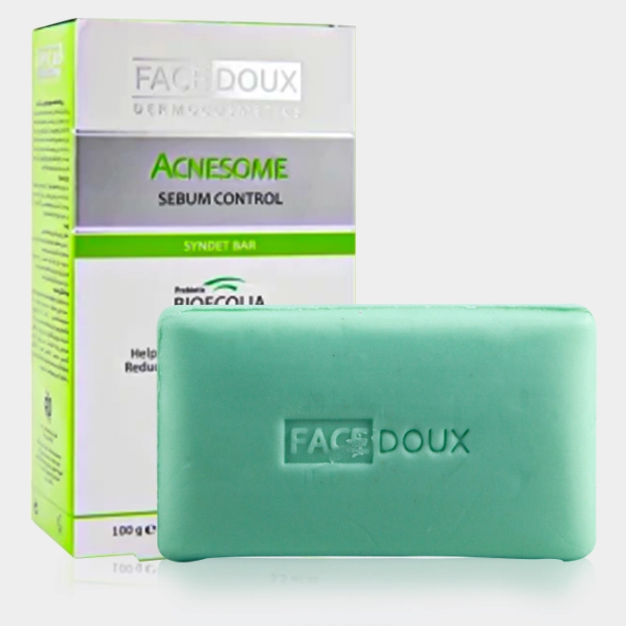 2-facedoux acnesome sebum pan copy پن شستشو پوست چرب و جوش دار آکنه زوم فیس دوکس