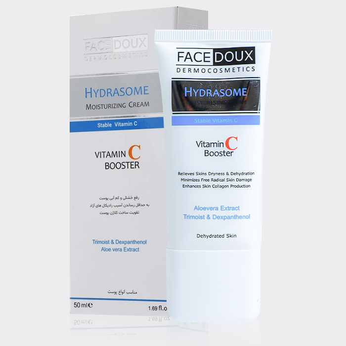 2-facedoux-hydrasome-moisturising-cream-vit-c-booster کرم مرطوب کننده ویتامین سی هیدرازوم فیس دوکس