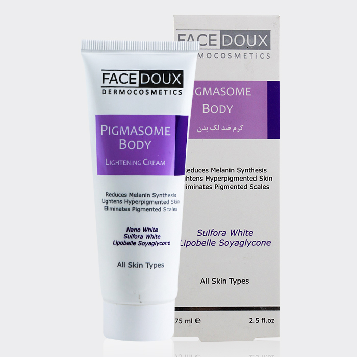 2-facedoux-pigmasome-body-cream کرم ضد لک و روشن کننده بدن پیگمازوم فیس دوکس