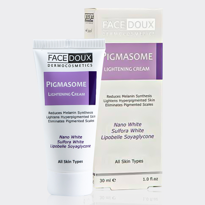 2-facedoux-pigmasome-lightening-cream کرم ضد لک و روشن کننده پیگمازوم فیس دوکس
