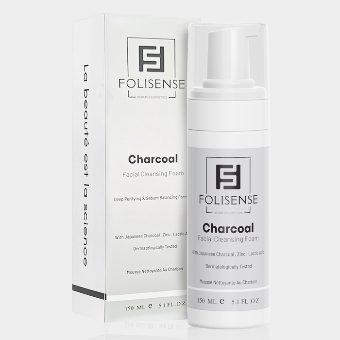 2-folisense charcoal cleansing foam copy فوم شستشو زغال فعال فولیسنس