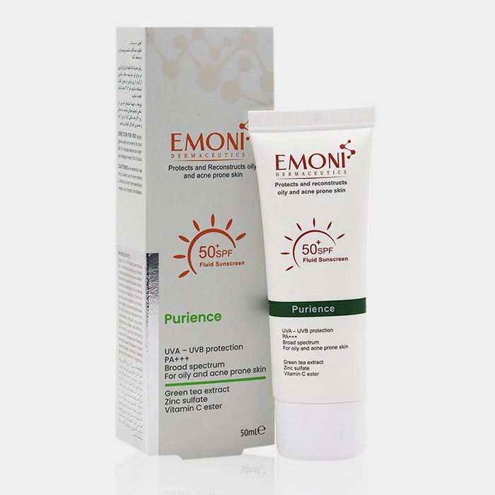 2-emoni purience sunscreen copy فلوئید ضد آفتاب پوست چرب پورینس امونی