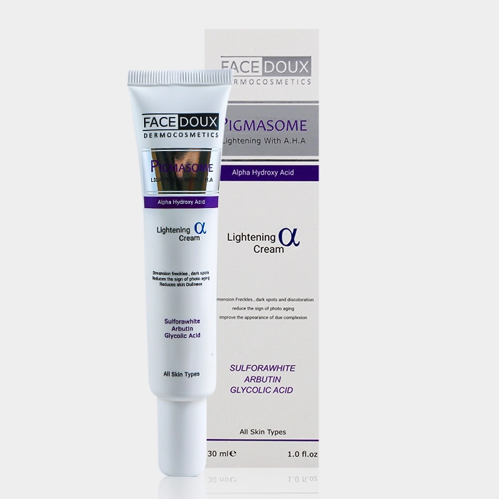 2-facedoux pigmasomenta lightening alpha cream copy کرم ضد لک و روشن کننده آلفا پیگمازوم فیس دوکس