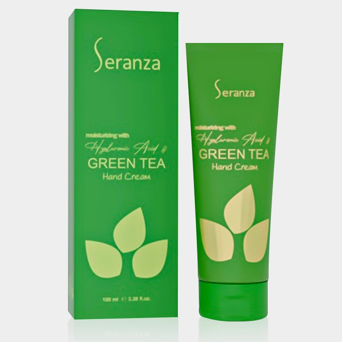 2-seranza hand cream green tea copy کرم دست چای سبز سرانزا آبرسان و آنتی اکسیدان