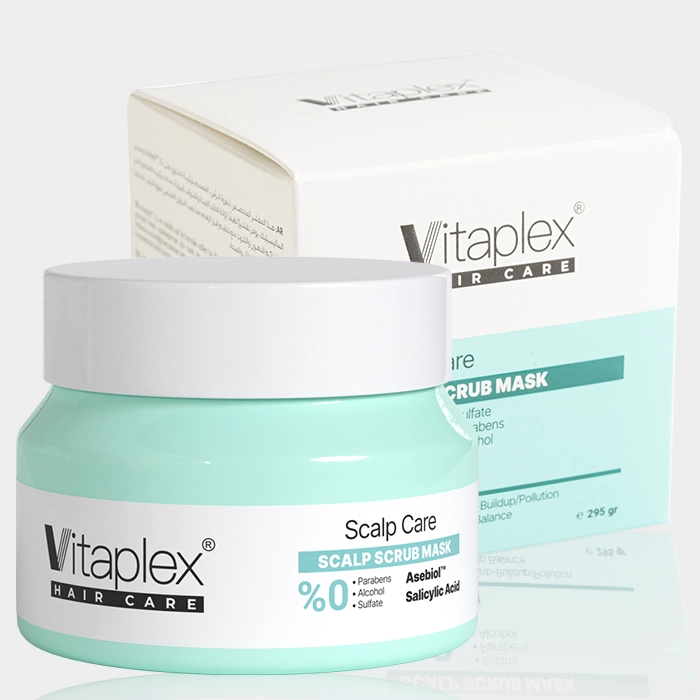 2-vitaplex scalp scrub mask copy ماسک اسکراب ضد شوره و کنترل چربی پوست سر ویتاپلکس