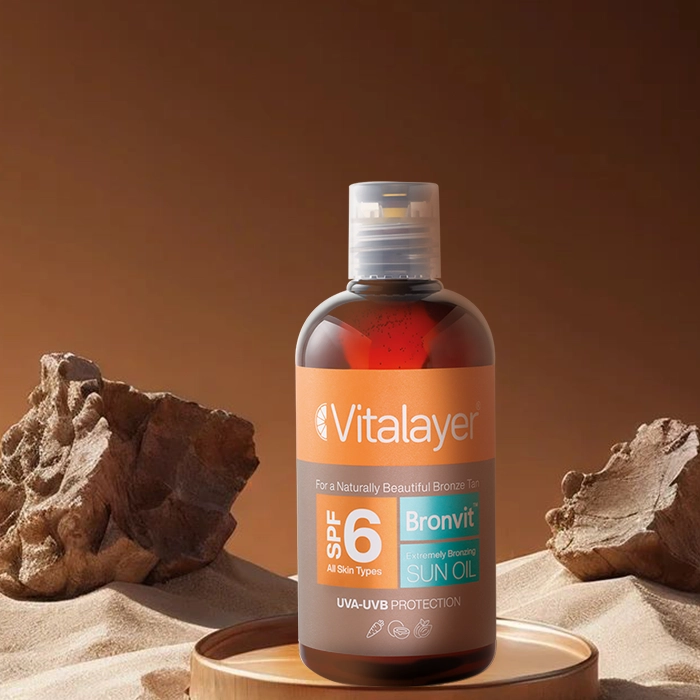 روغن آفتاب برنز کننده برن ویت ویتالیر SPF6 صورت و بدن
