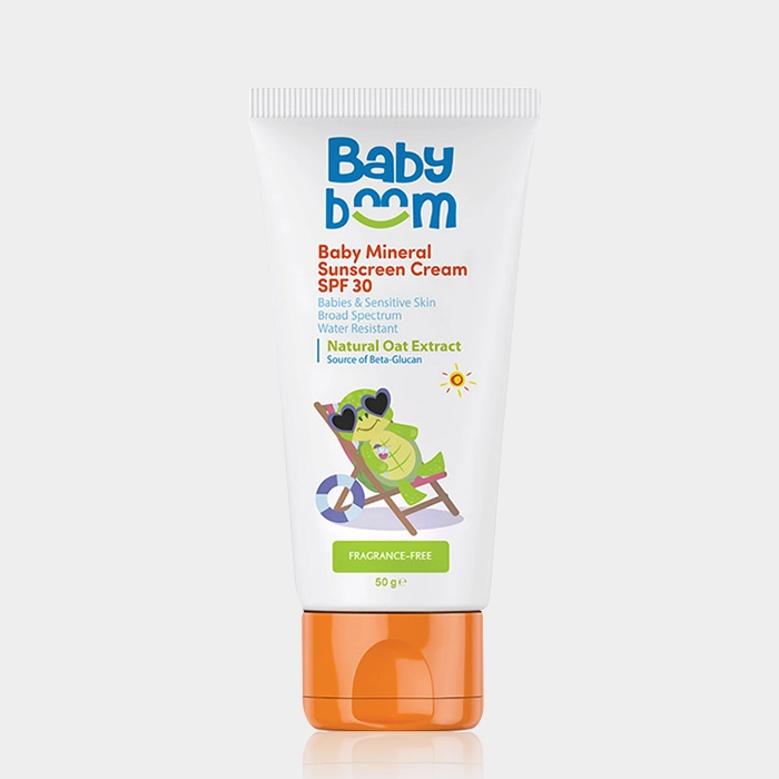 1-babyboom skin protection 18 zinc copy کرم ضد آفتاب کودک فاقد جاذبهای شیمیایی بیبی بوم