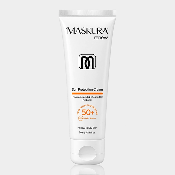 1-maskura sun protection hyaluronic acid copy کرم ضد آفتاب پوست نرمال تا خشک ماسکورا