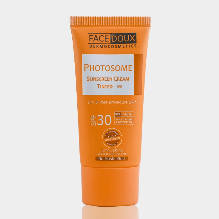 2-facedoux photosome tinted dry skin#c49f89 copy کرم ضد آفتاب رنگی پوست خشک فتوزوم فیس دوکس