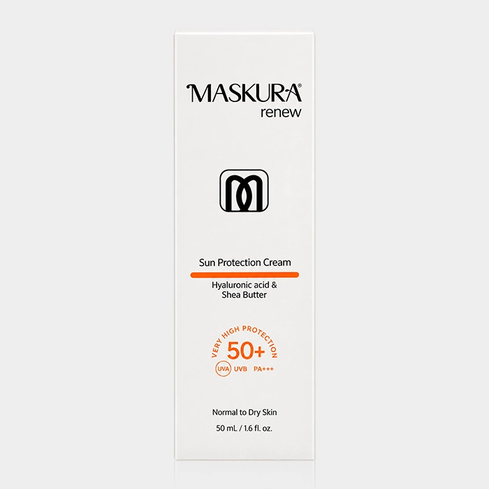 2-maskura sun protection hyaluronic acid copy کرم ضد آفتاب پوست نرمال تا خشک ماسکورا