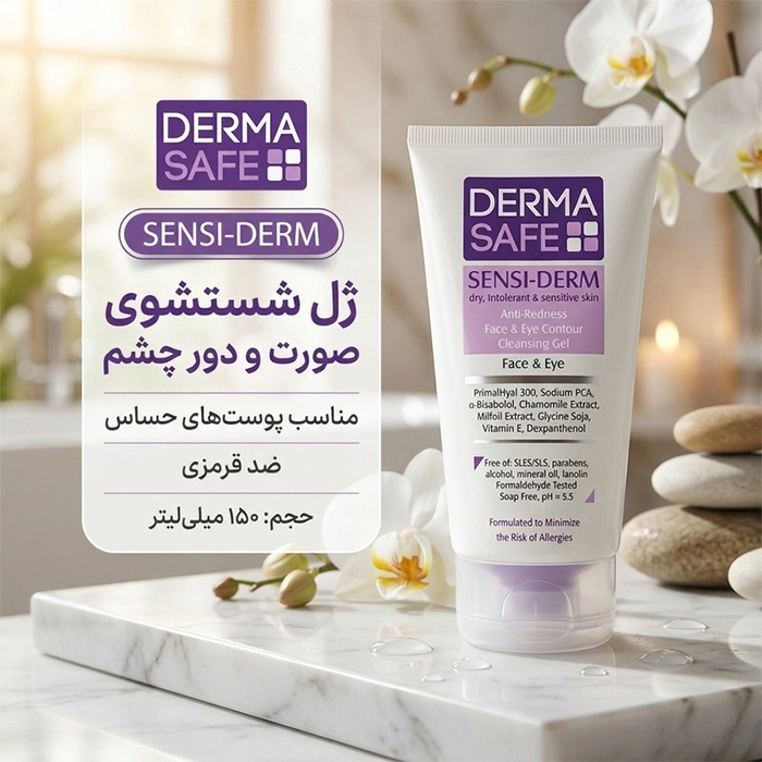 ژل شستشو پوست حساس سنسی درم درماسیف