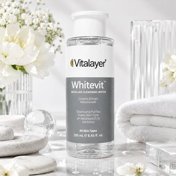 میسلار واتر وایت ویت ویتالیر مناسب پوست کدر و لک دار