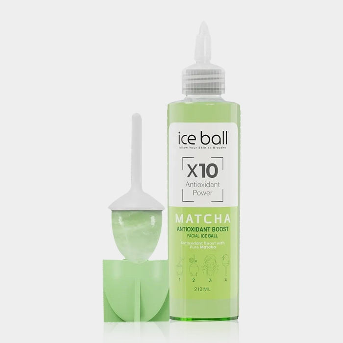 2-Ice Ball Matcha copy محلول آبرسان و روشن کننده ماچا آیس بال Ice Ball Gentle Refreshing Facial Matcha 212ml