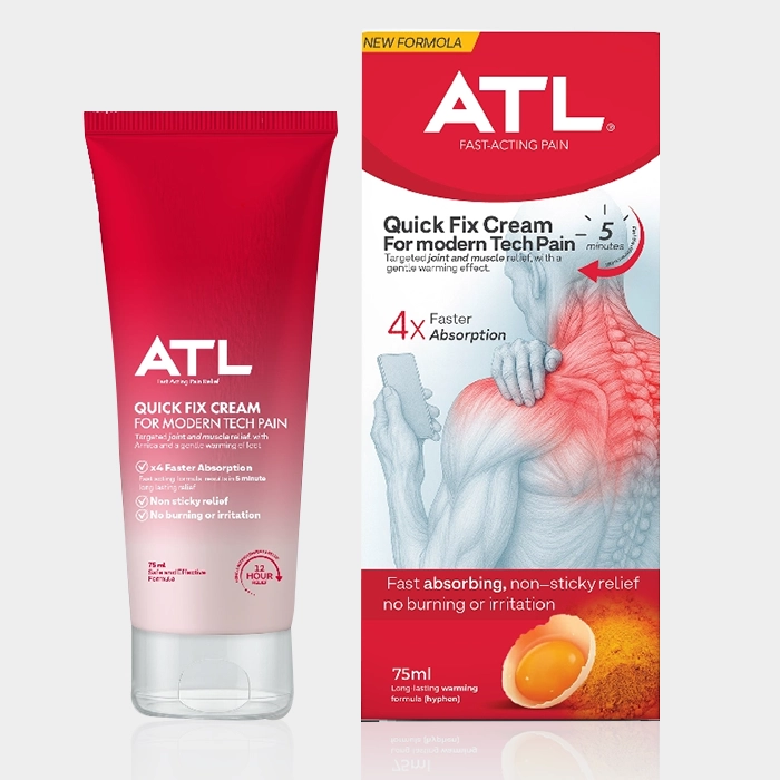 2-atl quick fix cream copy کرم گرم کننده موضعی آتل حجم ۷۵ میلیلیتر