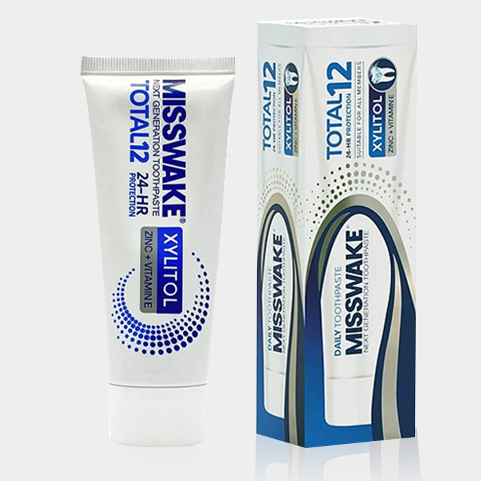 2-misswake total 12 toothpaste copy خمیر دندان توتال ۱۲ حاوی زایلیتول میسویک حجم ۷۵ میلیلیتر